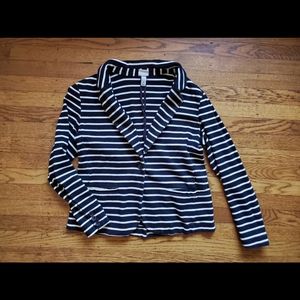Back and White Striped Cotton Blazer size Medium